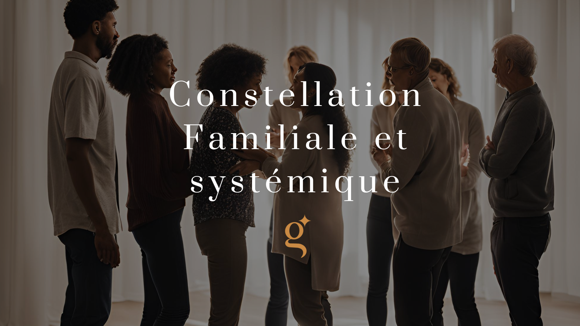 groupe de personne avec titre constellation familiale et systémique